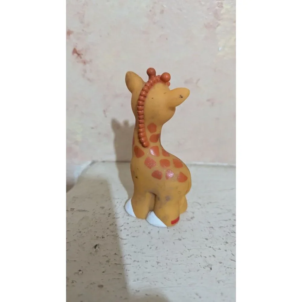 Fisher‎ Price Vintage Giraffe Figurine Rubber Toy 4 Inches Tall zoo Noah's  Ark